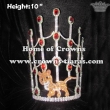 Crystal Leopard Pageant Crown With Red Diamonds