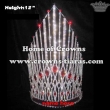 Crystal Pageant Queen Crown With Red Diamond