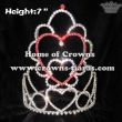 Red Pink Crystal Heart Shaped Valentines Crowns
