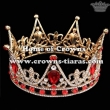 Gorgeous Pageant Full Round Queen Crowns With Red Diamonds