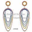 Mulit-color Crystal Rhinestone Fashion Earrings
