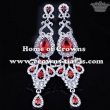 Wedding Earrings With Red Diamonds