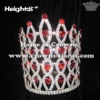 8in Height Crystal Pageant Crowns With Red Diamonds