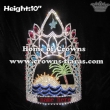 Crystal Pageant Crowns With Summer Beach Plam Tree