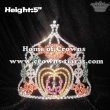Custom Crystal Pumpkin Pageant Crowns With Candy Cane