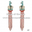 Crystal Rhinestone Peacock Earrings
