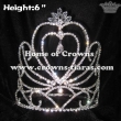 Hot Selling Heart Shaped Crystal Pageant Crowns