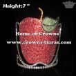 7in Apple Shaped Crystal Pageant Crowns