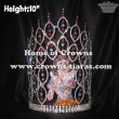 10in Height Crystal Snow White Pageant Princess Crowns