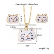 Alloy Crystal Lovely Dog Pendant Necklace Set